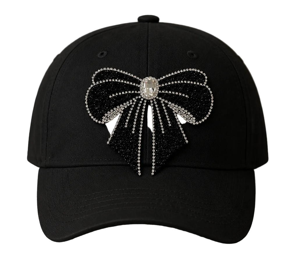 Elegant Rhinestone Bow Tie Brooch – Black Crystal Statement Pin