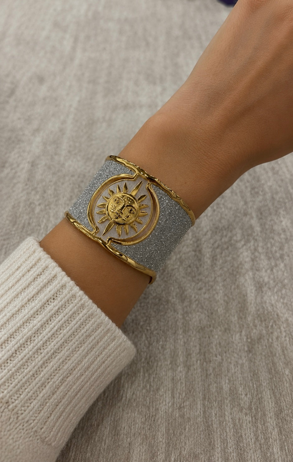 Celestial Sun Cuff Bracelet