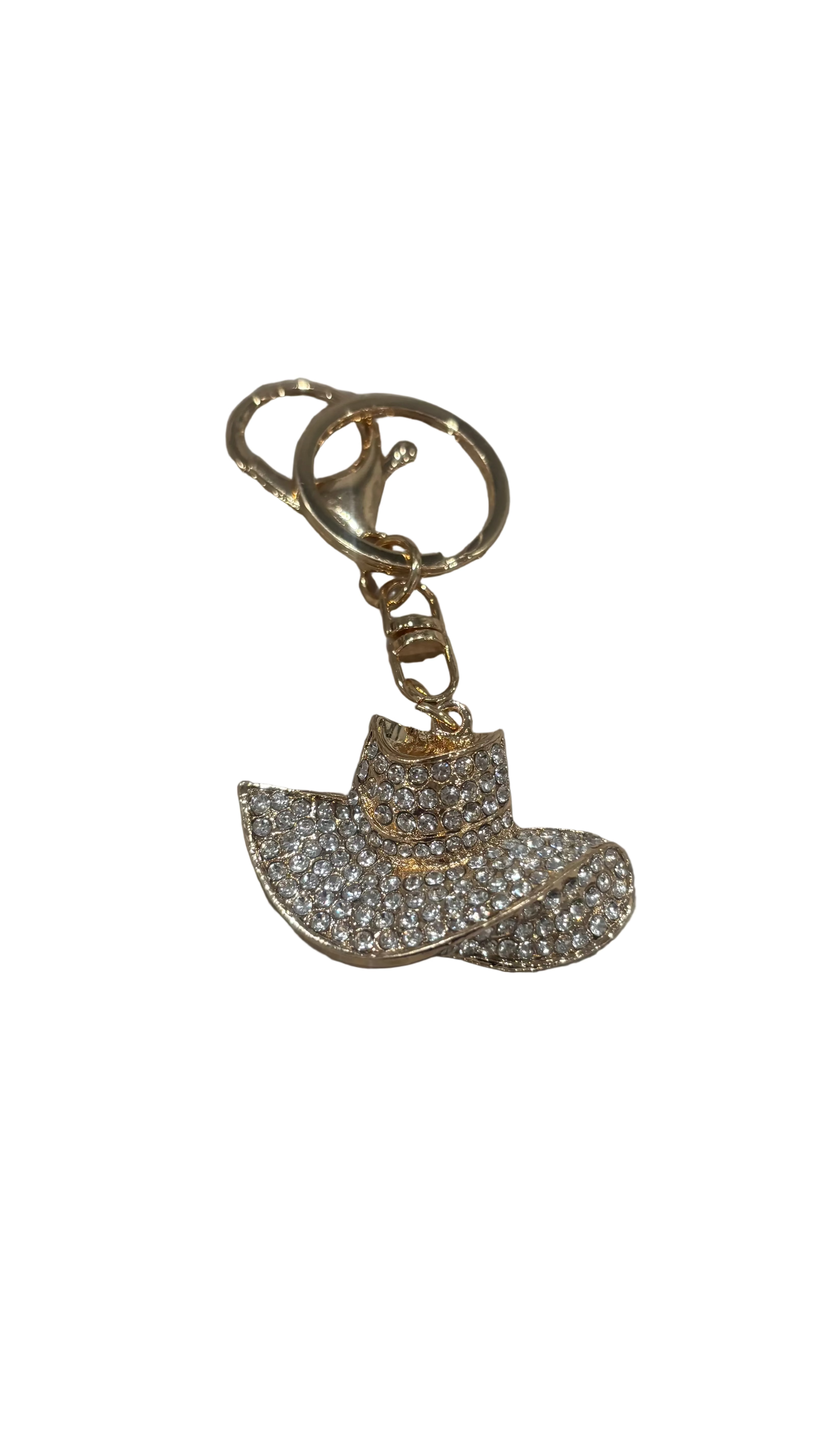 Crystal Cowboy Hat Keychain – Western Glam Charm