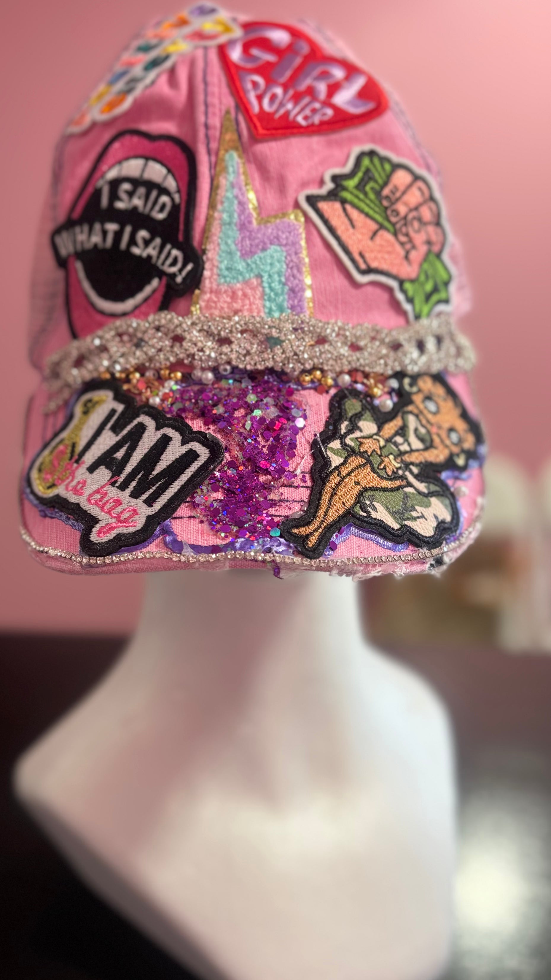 Boss Babe Pink Linen Statement Hat ✨