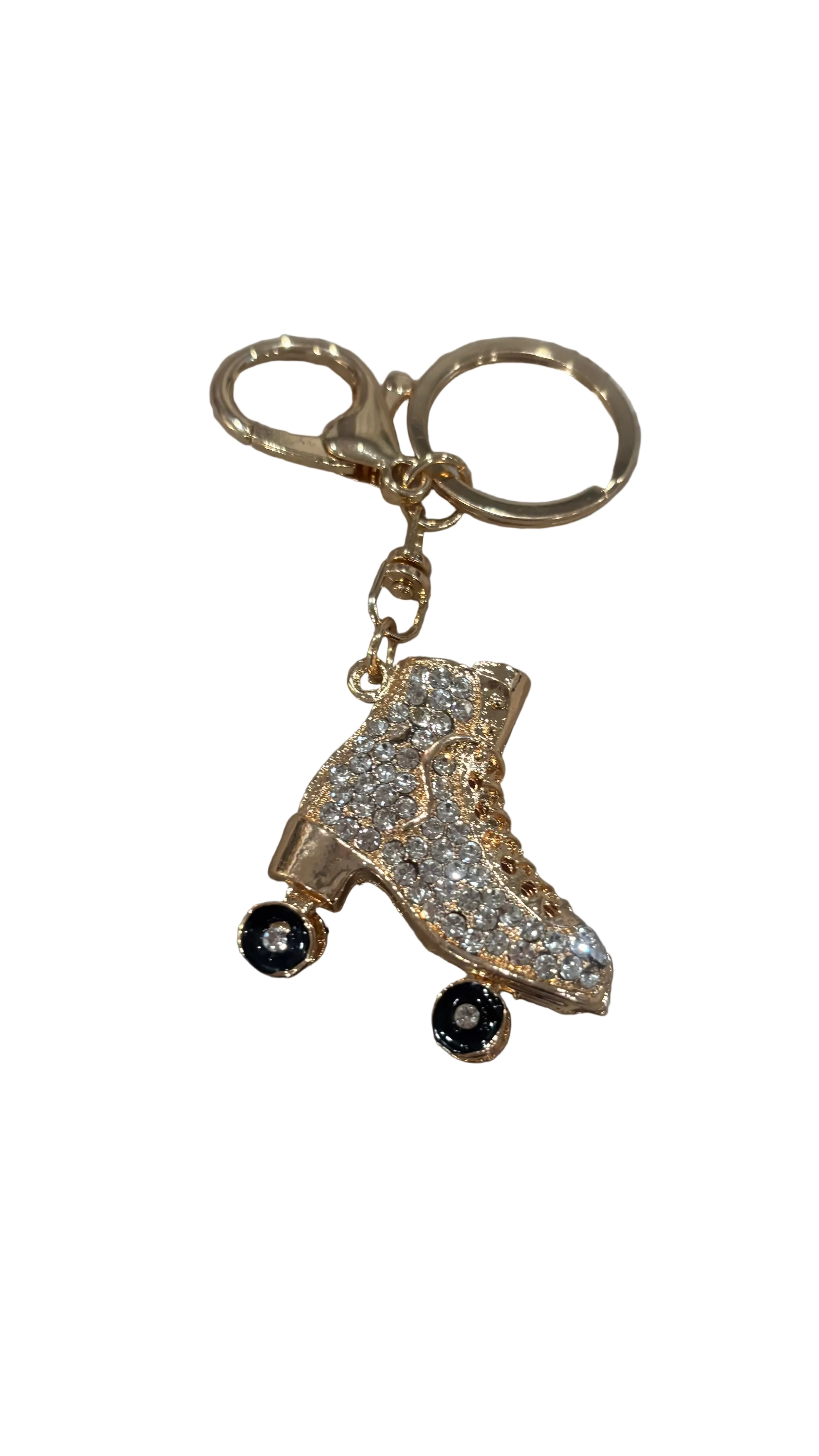 Crystal Roller Skate Keychain – Retro Glam Charm