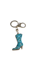 Crystal Cowgirl Boot Keychain – Western Glam Purse Charm
