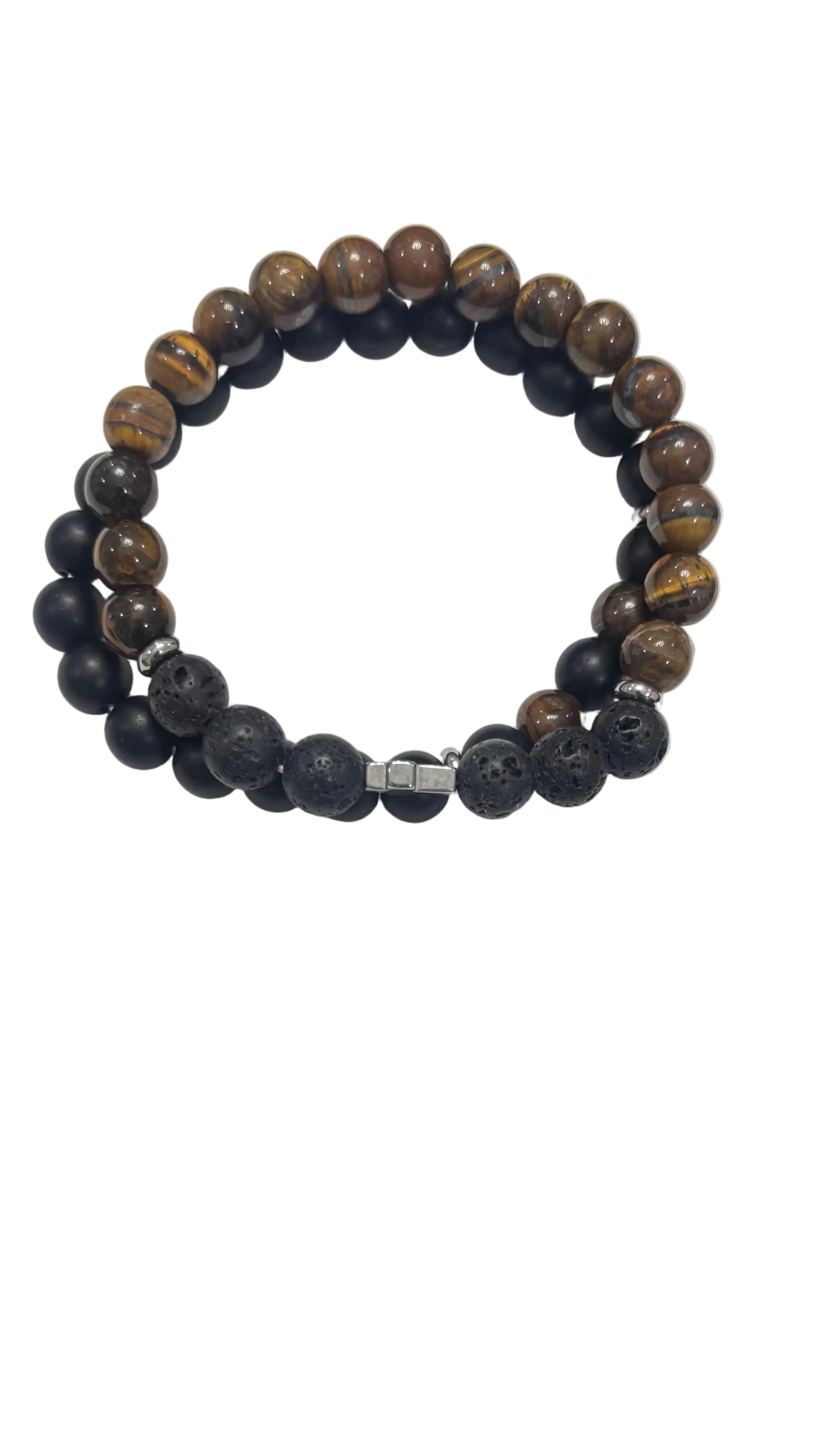 Tiger Eye Lava Bracelet