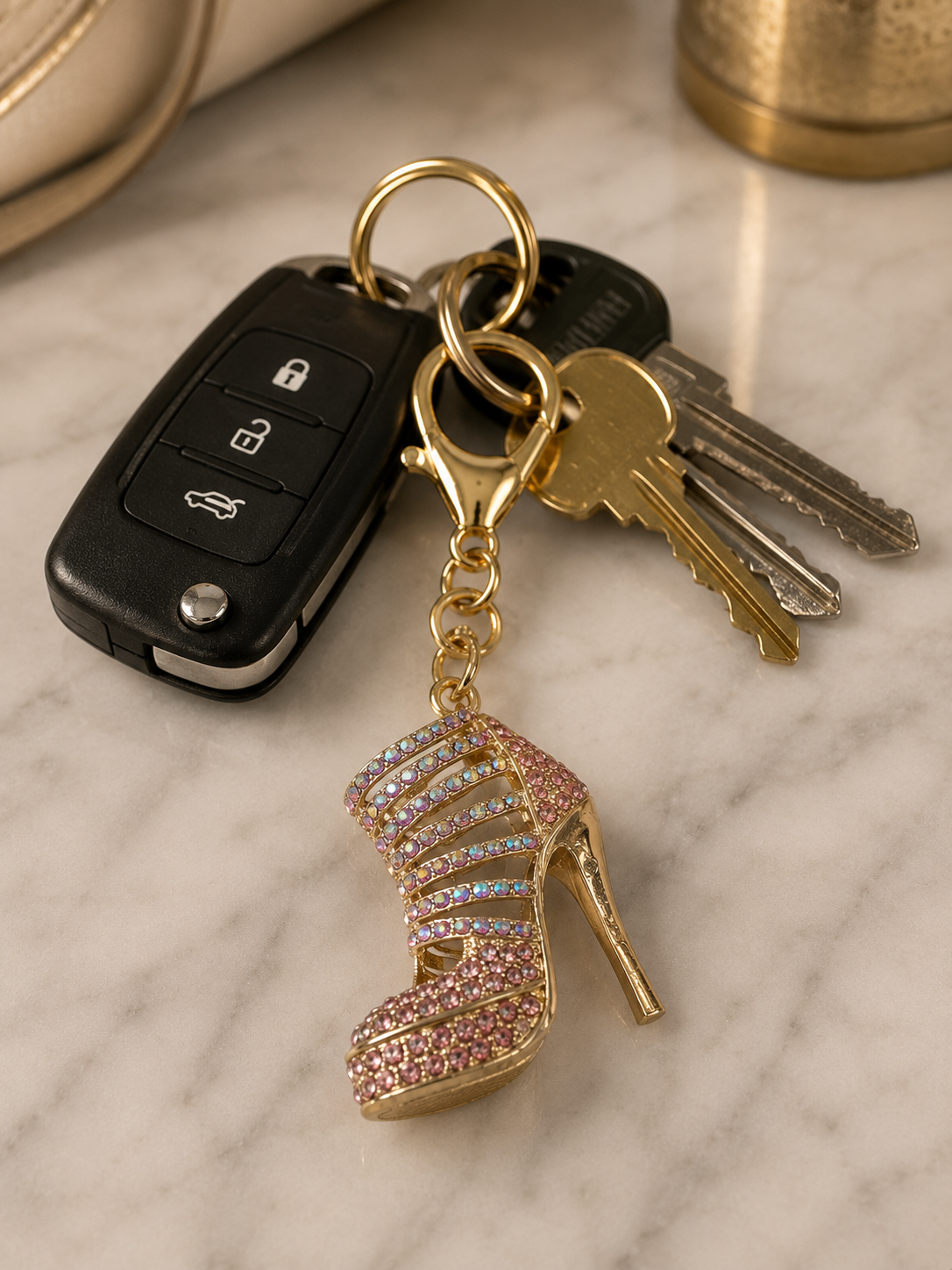 Glam Crystal High Heel Keychain – Boss Fashion Charm